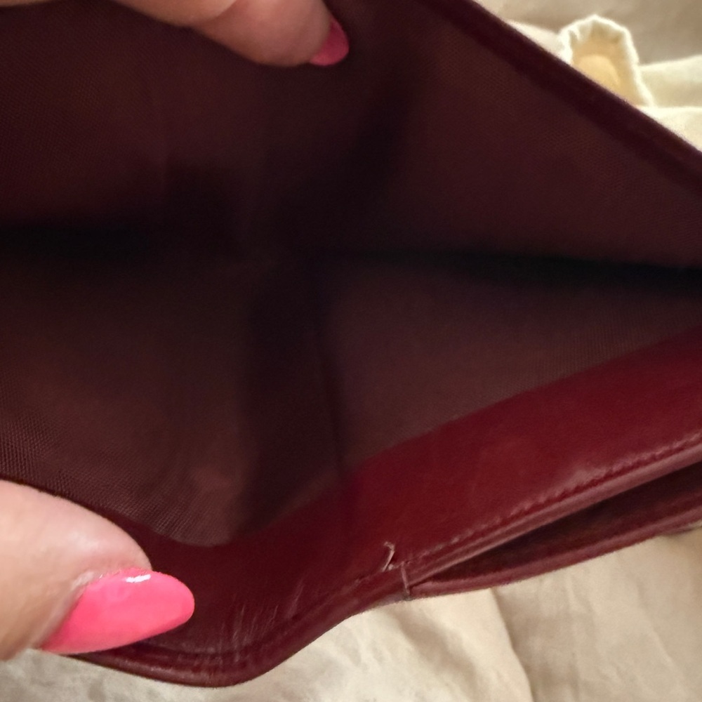 Celine Red Leather Wallet with Gold Hardware Diffusion - Picture 9 of 15